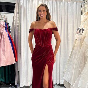 NEW FLOOR LENGTH OFF SHOULDER SLEEVELESS SHEATH DRESS WITH ZIPPER BACK NX R1244